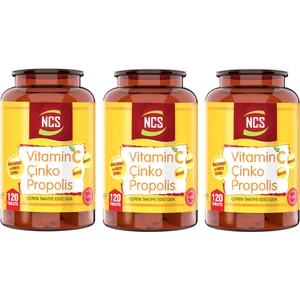 Vitamin C Çinko Propolis 120 Tablet 3 Kutu