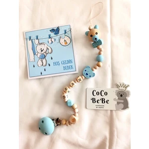 Coco Shoptr  %100 Doğal Ahşap Ürünlerden Bebek Emzik Zinciri