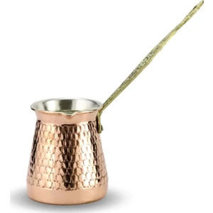 Sonay Bakırcılık Kalın Petek Işlemeli Bakır Cezve 4 Fincanlık