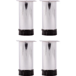 Adem Koç Plastik 12 cm Tablalı Ayarlı Masa Dolap Mobilya Tezgah Ayağı Çap 42MM (4'lü)