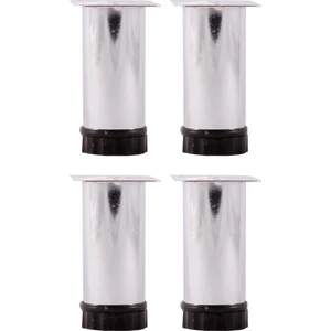 Adem Koç Plastik 10 cm Tablalı Ayarlı Masa Dolap Mobilya Tezgah Ayağı Çap 42MM (4'lü)
