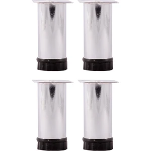 Adem Koç Plastik 8 cm Tablalı Ayarlı Masa Dolap Mobilya Tezgah Ayağı Çap 42 mm (4'lü)