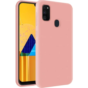 Samsung M21 Kapak Içi Kadife Soft Logosuz Lansman Silikon Kılıf - Pembe