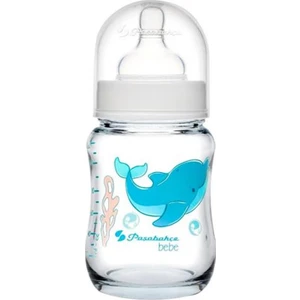 Isıya Dayanıklı S Emzikli Balıklı Cam Biberon 120 ml