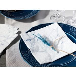 English Home Marble Kağıt 20 Adet Kağıt Peçete 33 x 33 cm Beyaz