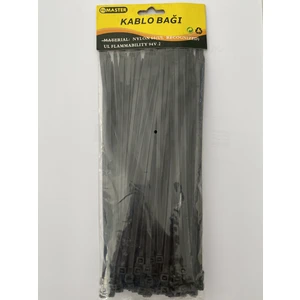 Big Master Kablo Bağı Plastik Cırt Kelepçe 3.6 X 200 mm 100 Adet Siyah