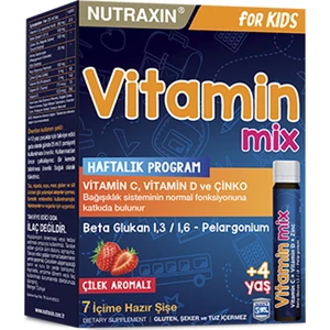 Vitamin Mix For Kids 7 x 25 ml Içime Hazır Şişe - Çilek Aromalı