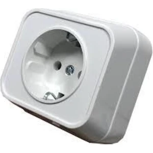 Sıva Üstü Topraklı Priz Merve Beyaz Renk