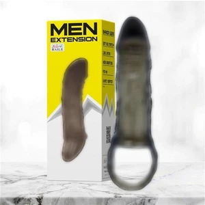 2.5 Cm Dolgulu Silikon Uzatmalı Zenci Penis Kılıfı