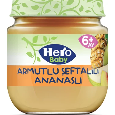 Hero Baby Armut Şeftali ve Ananas Püreli Kavanoz Mama