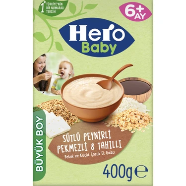 Hero Baby Sütlü 8 Tahıllı Peynirli Pekmezli Kaşık Mama 400g Fiyatı