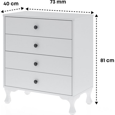 Missia Mobilya Torino Sifonyer Cordoba Beyaz Fiyati