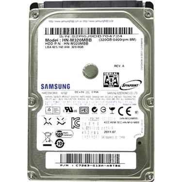 Samsung HN-M320MBB 320 GB 5400 Rpm 2,5" HDD