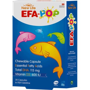 New Life Efa Pop 115 Mg Dha 600 Iu Vitamin D3 30 Kapsul Fiyati