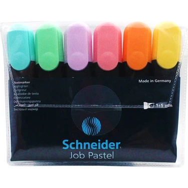Schneider Job Pastell Textmarker – Box Mit 10 Stift, Türkis, Keilspitze 1+5 Mm | Lichtbeständig, Made In Germany