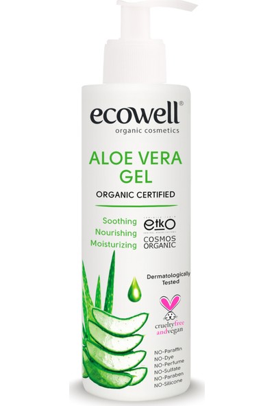 Ecowell Organik Aloe Vera Jel 200 ml.
