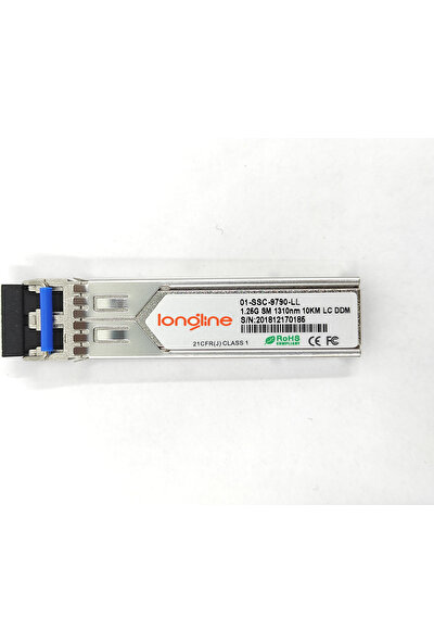 Longline 1000BASE-LX Sfp Long Haul Module Dell Sonicwall Dell: 1.25G Sm Dual Fiber 1310NM 10KM Lc Ddm Compatible 01-SSC-9790-LL