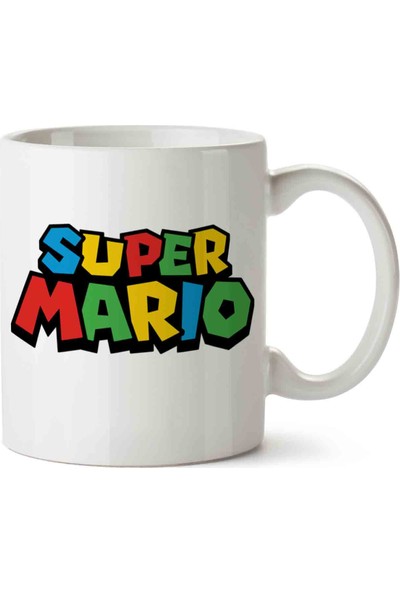 Art Hediye Super Mario Renk Yazı Kupa Bardak