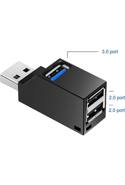 Alfais 4422 USB Hub 3 Port 2.0 3.0 Çoklayıcı Switch