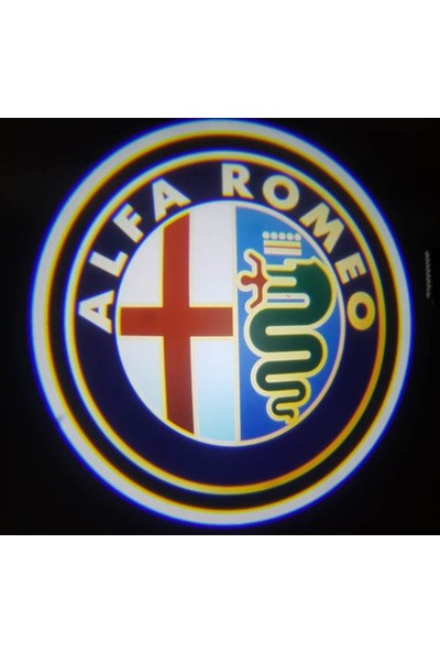 Femex Alfa Romeo Araçlar Için Pilli Yapıştırmalı Kapı Altı LED Logo
