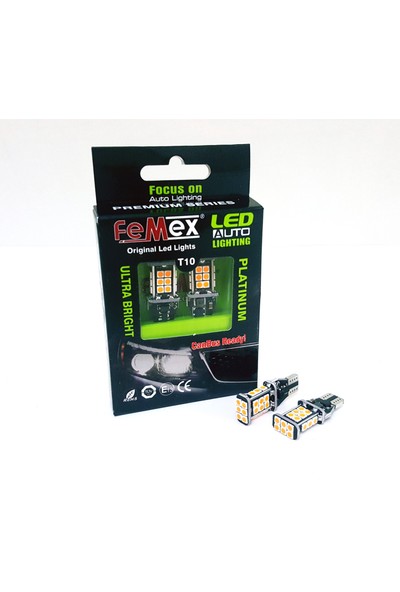 Femex Platinum T15 W16W Turuncu LED Ampul Sinyal Ampulu