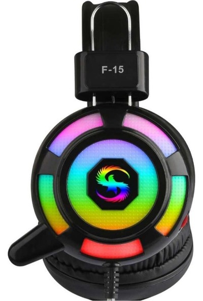 Kubite F15 Siyah 3,5mm Rgb Kulaküstü Oyuncu Mikrofonlu Kulaklık