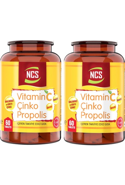 Ncs Vitamin C Çinko Propolis 60 Tablet 2 Kutu