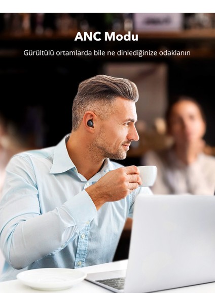 TaoTronics SoundLiberty 94 Şarj Kılıflı Dört Mikrofonlu Aktif Gürültü Engelleyicili USB-C Bluetooth Kulaklık 32 Saat Müzik