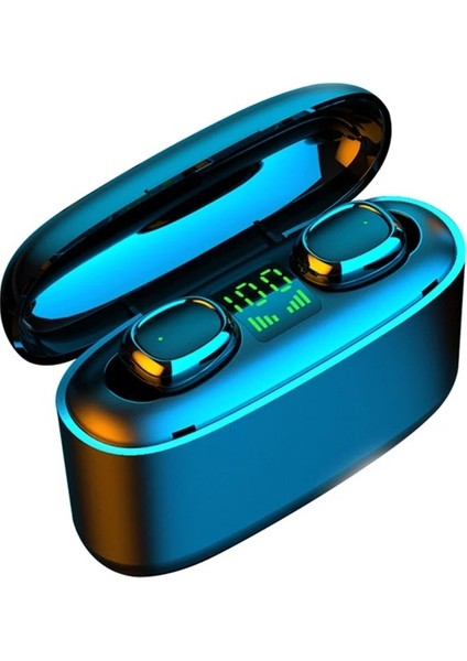 G5S LED Bluetooth Kablosuz Kulaklık - Mavi (Yurt Dışından)