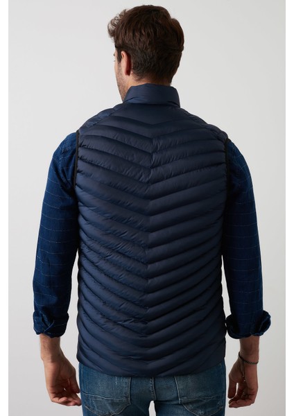 Slim Fit Dik Yaka Kapitone Şişme Yelek Erkek Yelek 5852004