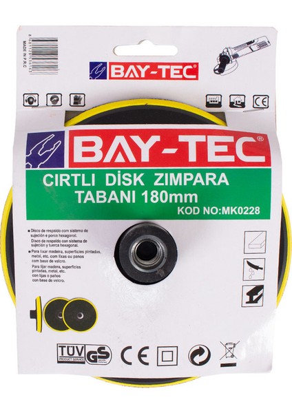 Tabanı Cırtlı Disk Zımpara 180 mm MK0228