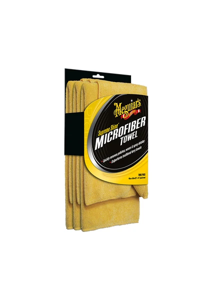 Meguiar's Supreme Shine Mikrofiber Silme Bezi (40x60cm.) 3 ADET