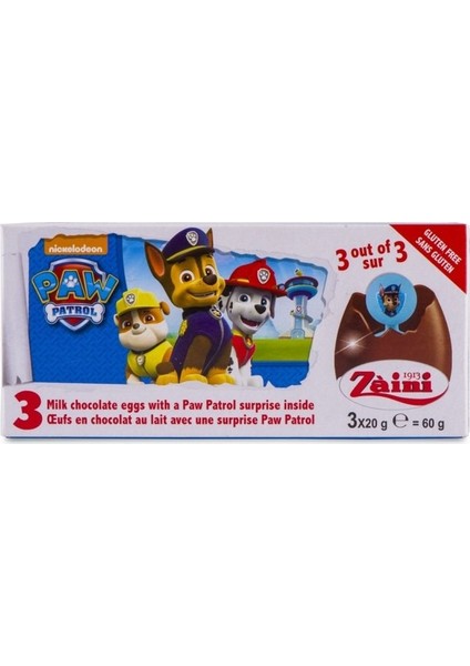 Sürpriz Yumurta Paw Patrol 3'lü 60 gr