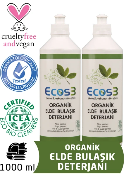 Organik Elde Bulaşık Deterjanı 2’li Set -2 x 500 ml