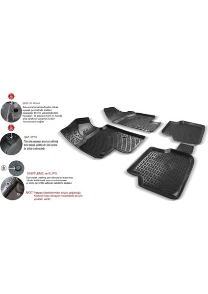 Renault Laguna 3 Bej 2007-2015 3D Havuzlu Paspas indirimleri