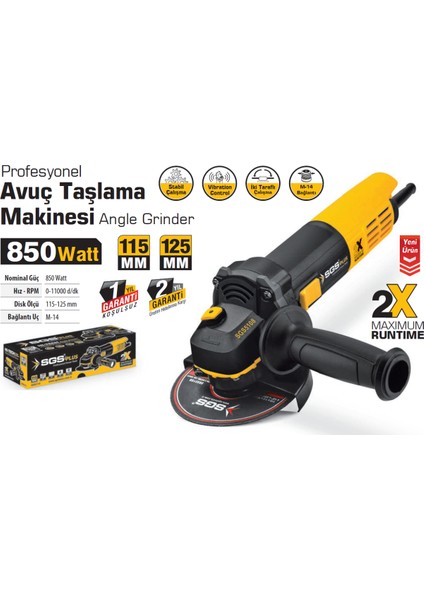 Hı-Tech Angle Grinder Avuç TAŞLAMA8698619151088