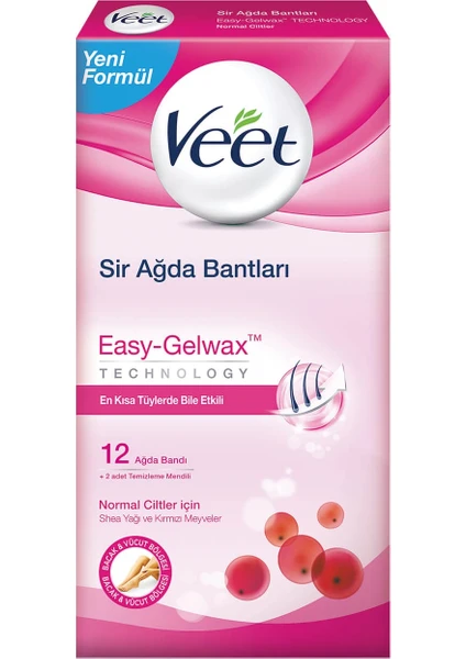 Sir Ağda Bandı Easy-Gelwax 12 Ağda Bandı Normal Ciltler Için