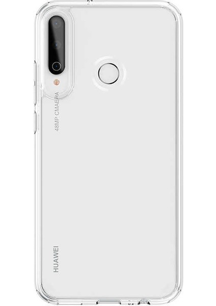 Huawei P40 Lite E Kılıf Coss Şeffaf Sert Kapak Şeffaf