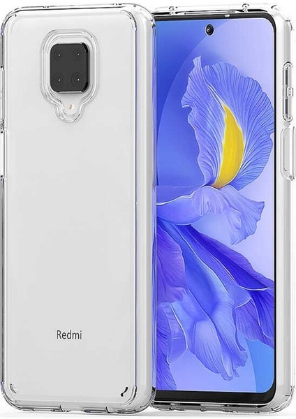 Xiaomi Redmi Note 9s Kılıf Coss Şeffaf Sert Kapak Şeffaf