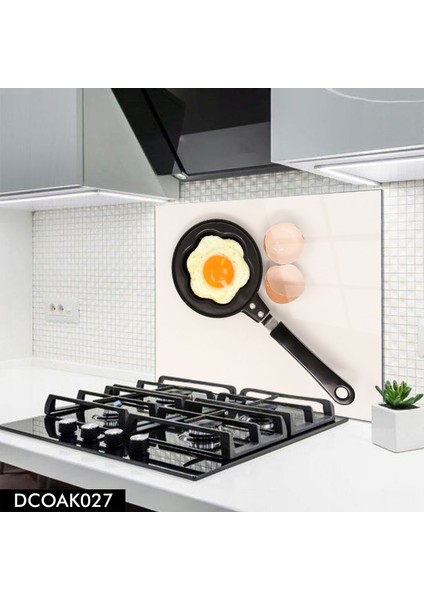 Cam Ocak Arkası Koruyucu | Yumurta Model