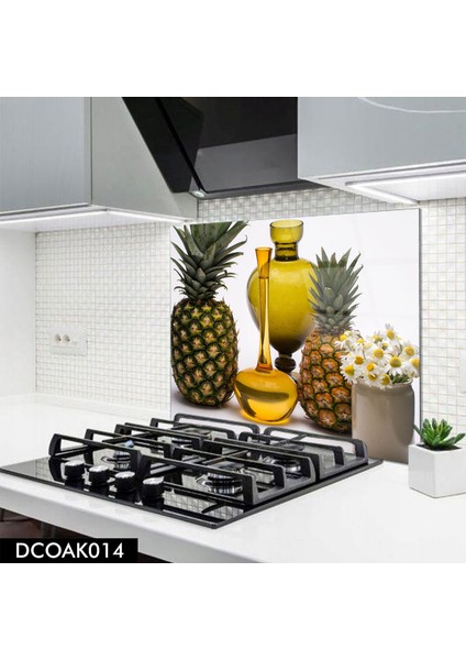 Cam Ocak Arkası Koruyucu | Ananas Model