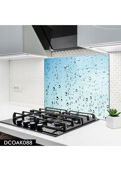 Cam Ocak Arkası Koruyucu | Su Damlası Desenli fiyatları