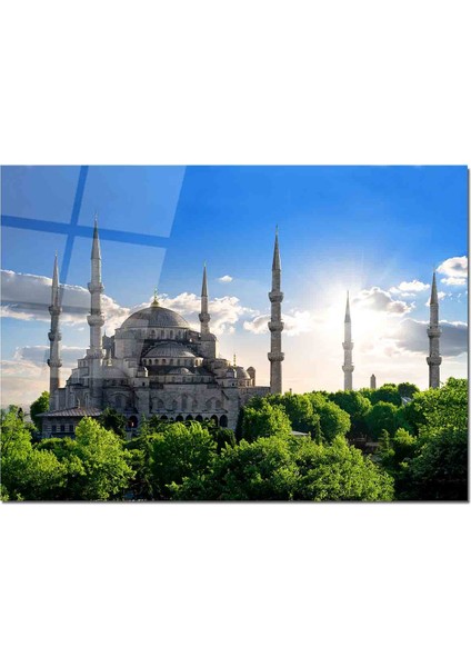 Cam Tablo Camii Tablo 50X70 Uv Baskı Temperli Cam