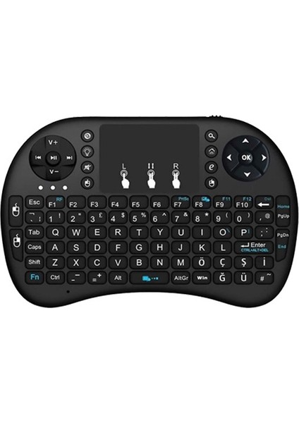 Plo-I8 S Kablosuz Türkçe Karakterli Klavye Dokunmatik Mouse Tv Kumandası