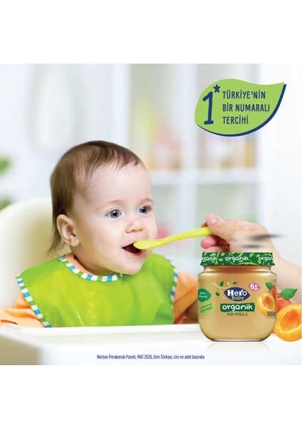 Hero Baby Organik Kayısı Püresi Kavanoz Mama 120g