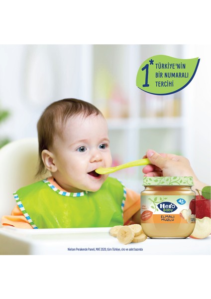 Hero Baby Elmalı Muzlu Kavanoz Mama 125g