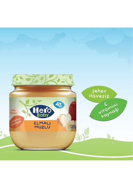 Hero Baby Elmalı Muzlu Kavanoz Mama 125g