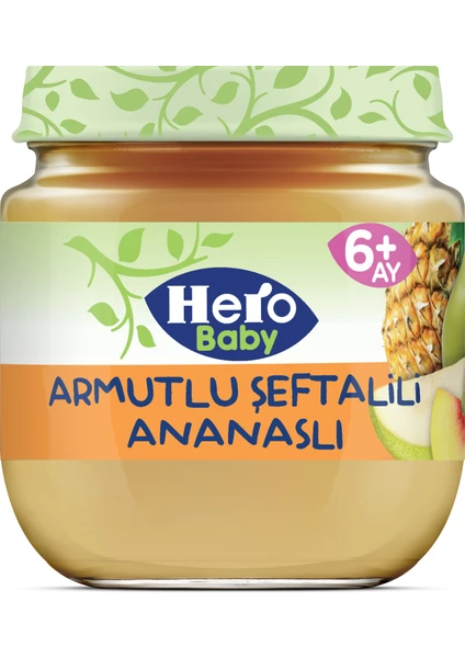 Hero Baby Armut Şeftali ve Ananas Püreli Kavanoz Mama 125g