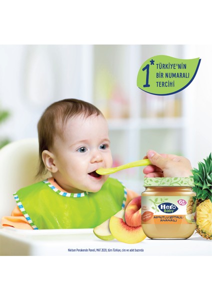 Hero Baby Armut Şeftali ve Ananas Püreli Kavanoz Mama 125g