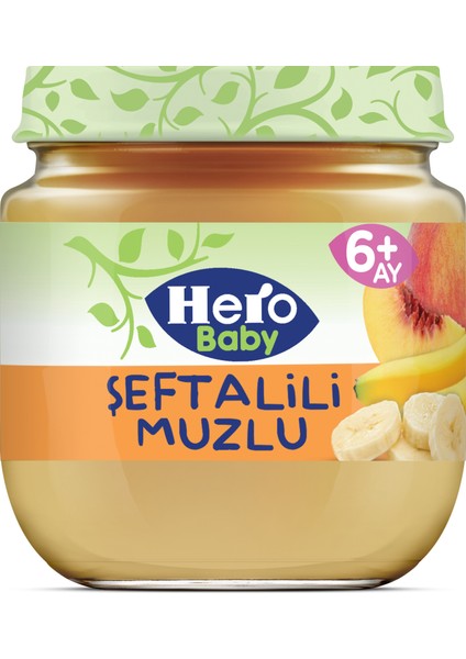 Şeftali ve Muz Püreli Kavanoz Mama 125g